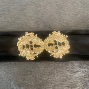 Vintage Double Silver Leaves Belt